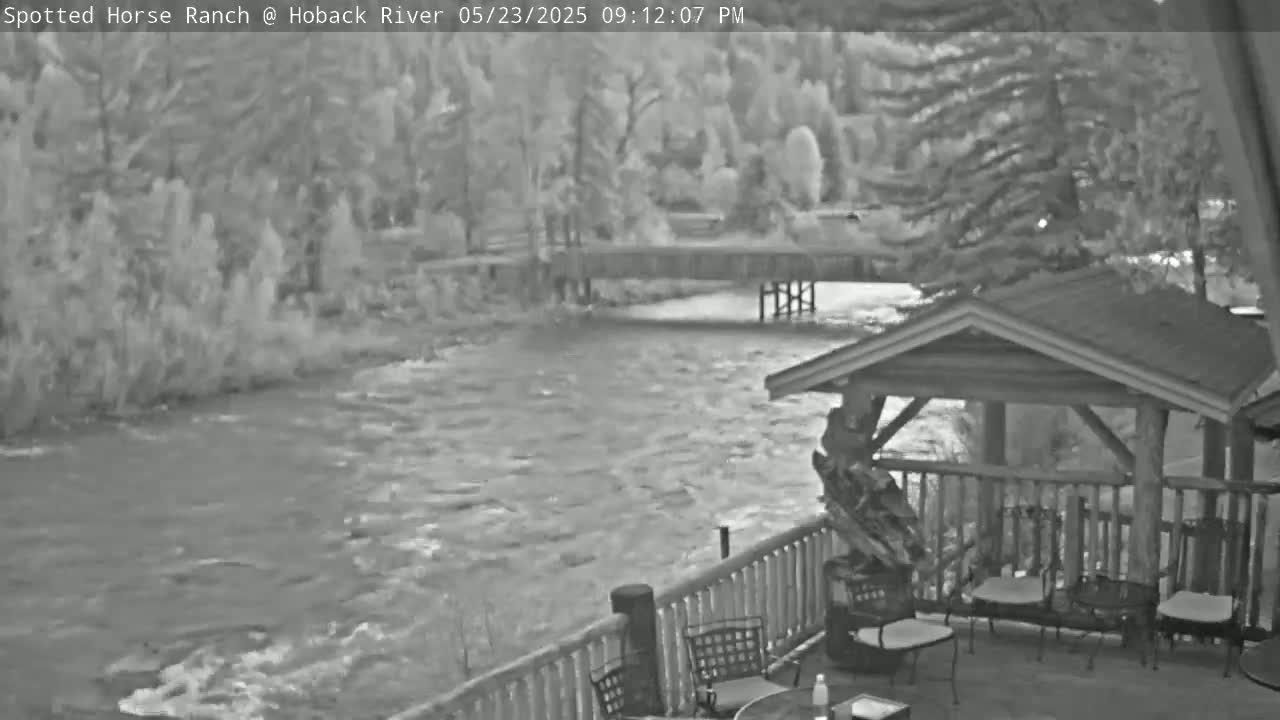Hoback River View from Spotted Horse Ranch Live Cam - Hoback, Teton, Wyoming, USA