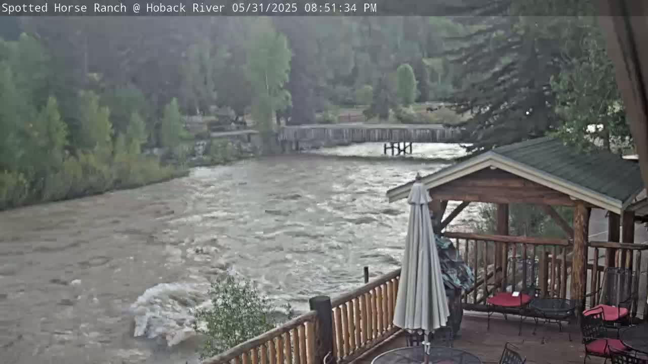 Hoback River View from Spotted Horse Ranch Live Cam - Hoback, Teton, Wyoming, USA