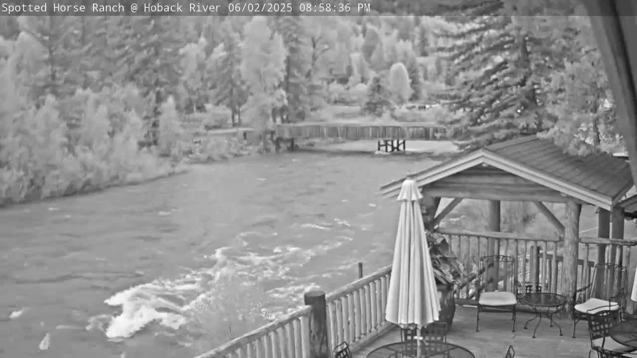 Hoback River View from Spotted Horse Ranch Live Cam - Hoback, Teton, Wyoming, USA