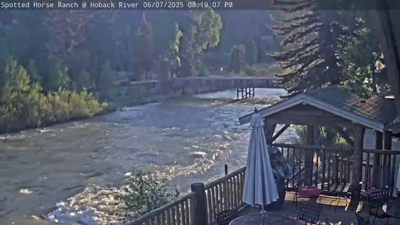 Hoback River View from Spotted Horse Ranch Live Cam - Hoback, Teton, Wyoming, USA
