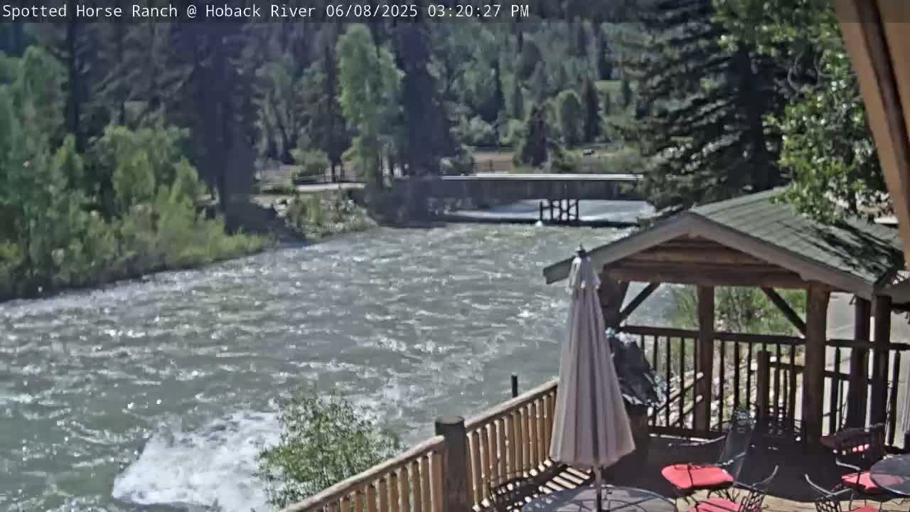 Hoback River View from Spotted Horse Ranch Live Cam - Hoback, Teton, Wyoming, USA