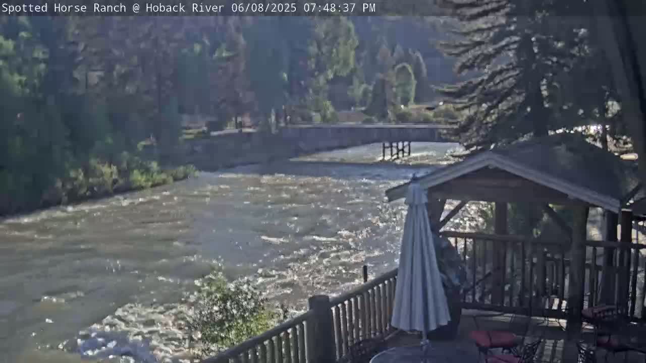 Hoback River View from Spotted Horse Ranch Live Cam - Hoback, Teton, Wyoming, USA