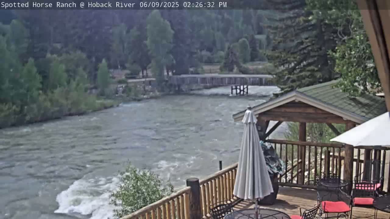 Hoback River View from Spotted Horse Ranch Live Cam - Hoback, Teton, Wyoming, USA