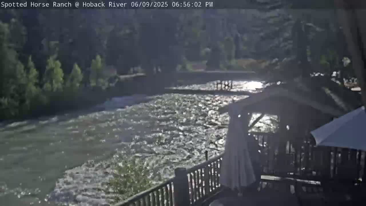 Hoback River View from Spotted Horse Ranch Live Cam - Hoback, Teton, Wyoming, USA