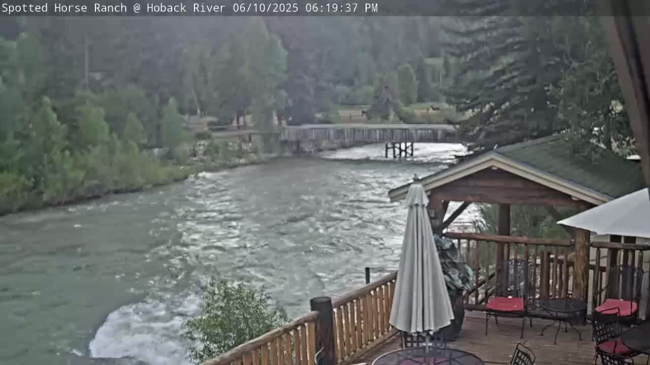Hoback River View from Spotted Horse Ranch Live Cam - Hoback, Teton, Wyoming, USA