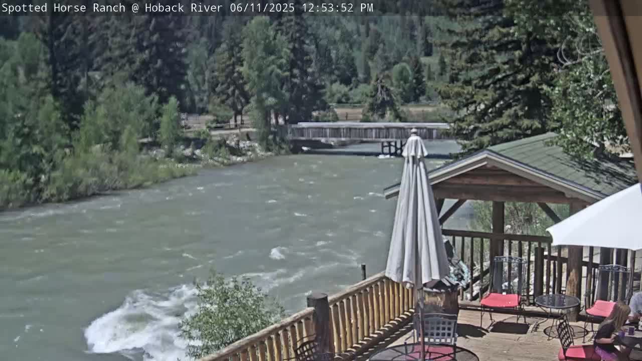 Hoback River View from Spotted Horse Ranch Live Cam - Hoback, Teton, Wyoming, USA