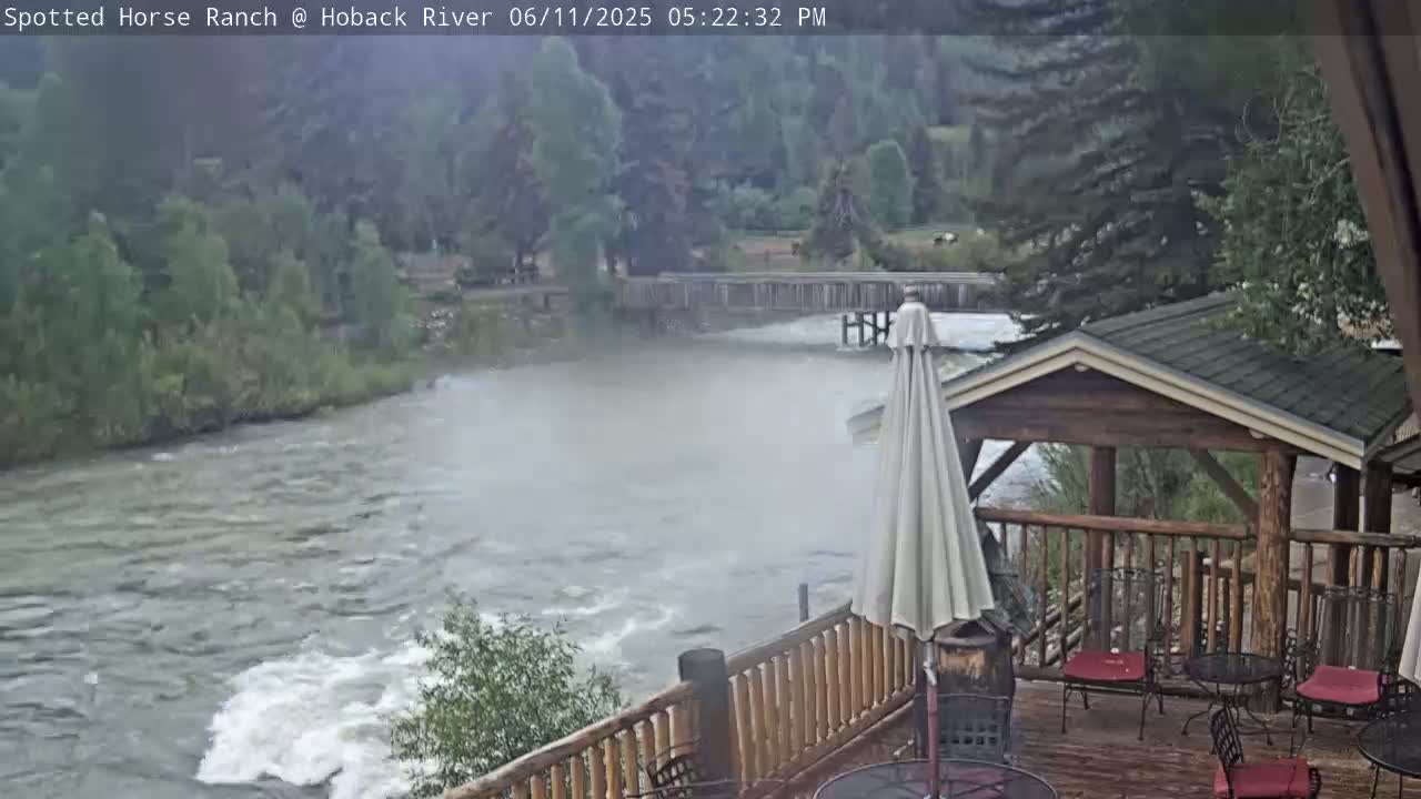 Hoback River View from Spotted Horse Ranch Live Cam - Hoback, Teton, Wyoming, USA