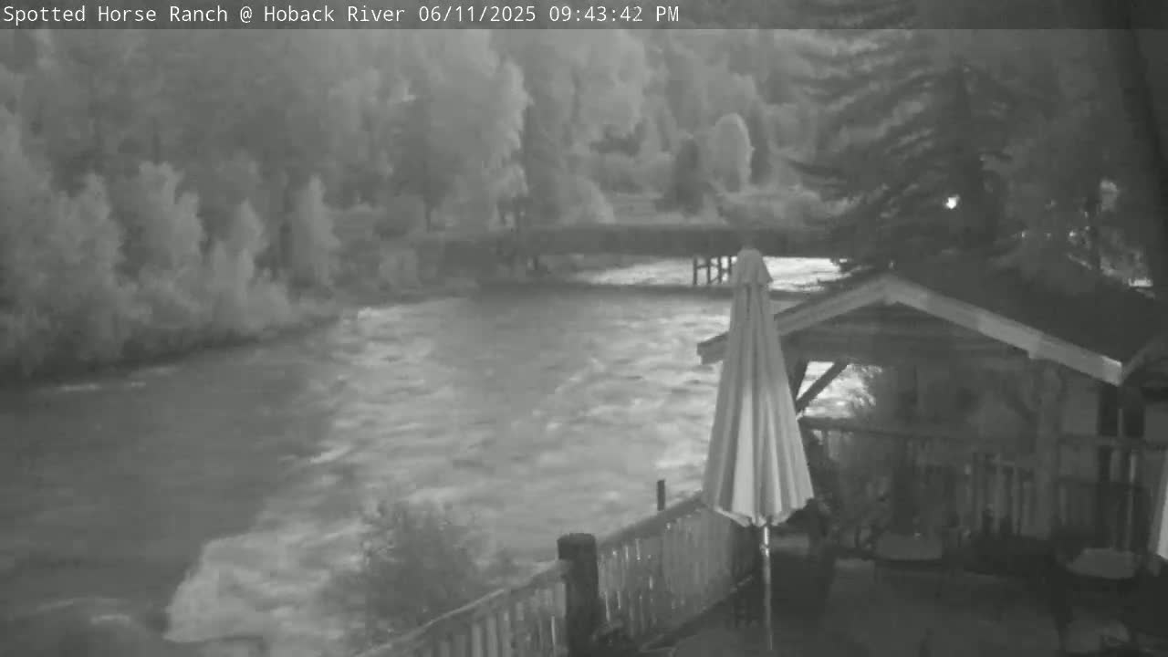 Hoback River View from Spotted Horse Ranch Live Cam - Hoback, Teton, Wyoming, USA