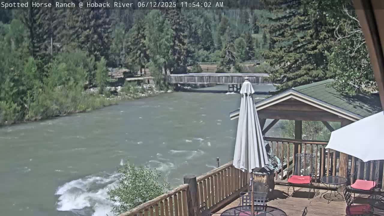 Hoback River View from Spotted Horse Ranch Live Cam - Hoback, Teton, Wyoming, USA