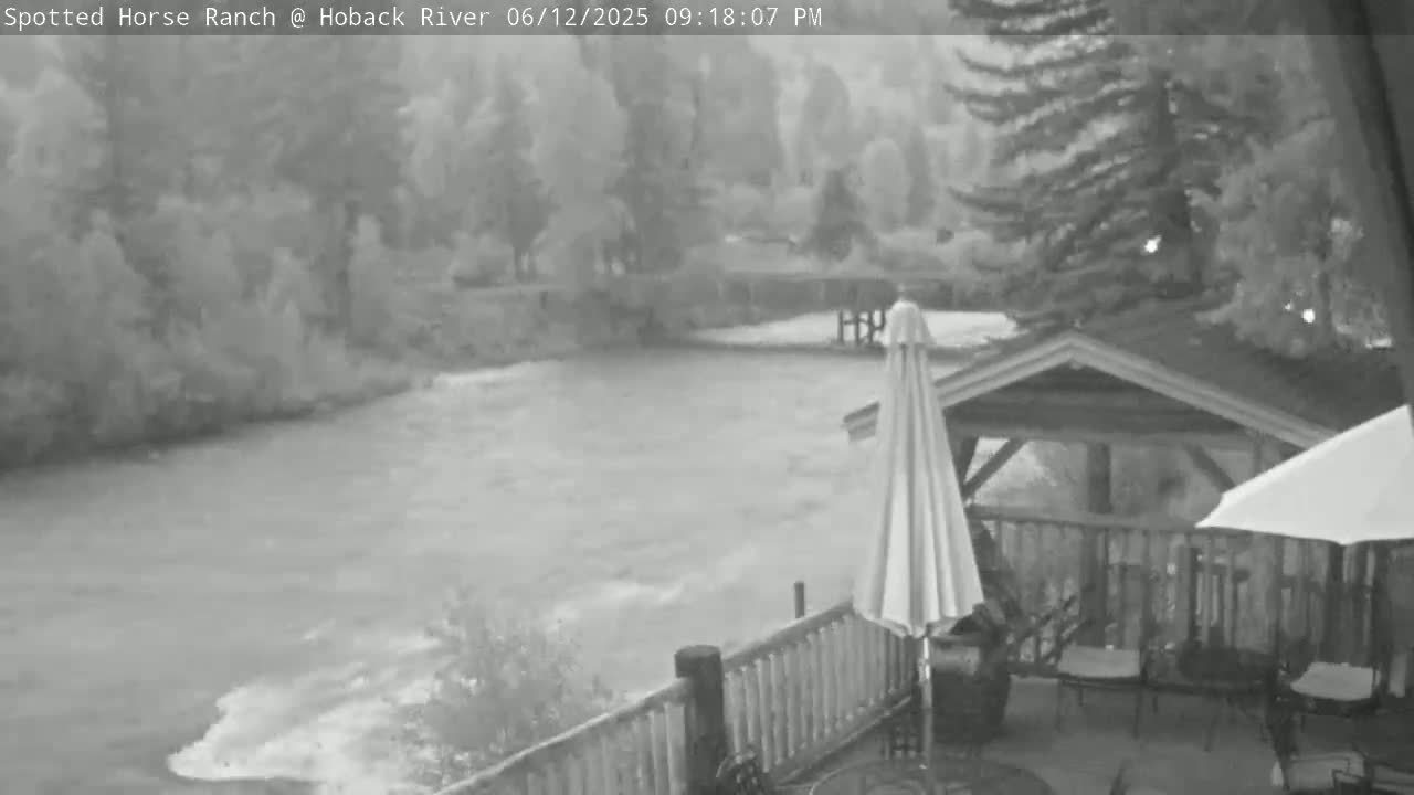 Hoback River View from Spotted Horse Ranch Live Cam - Hoback, Teton, Wyoming, USA