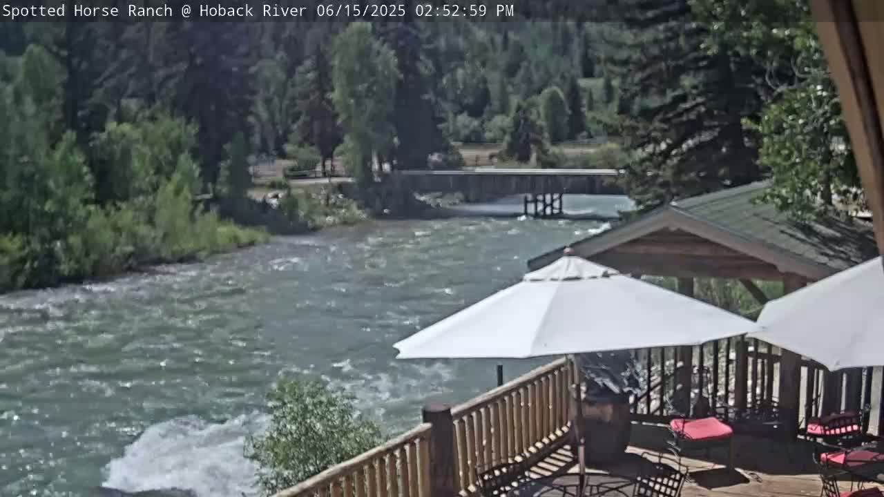 Hoback River View from Spotted Horse Ranch Live Cam - Hoback, Teton, Wyoming, USA