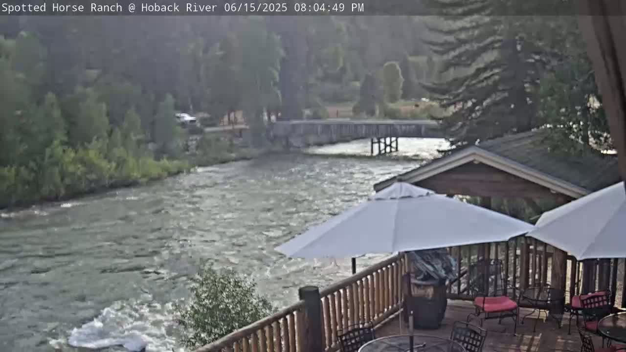 Hoback River View from Spotted Horse Ranch Live Cam - Hoback, Teton, Wyoming, USA