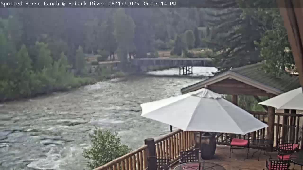 Hoback River View from Spotted Horse Ranch Live Cam - Hoback, Teton, Wyoming, USA