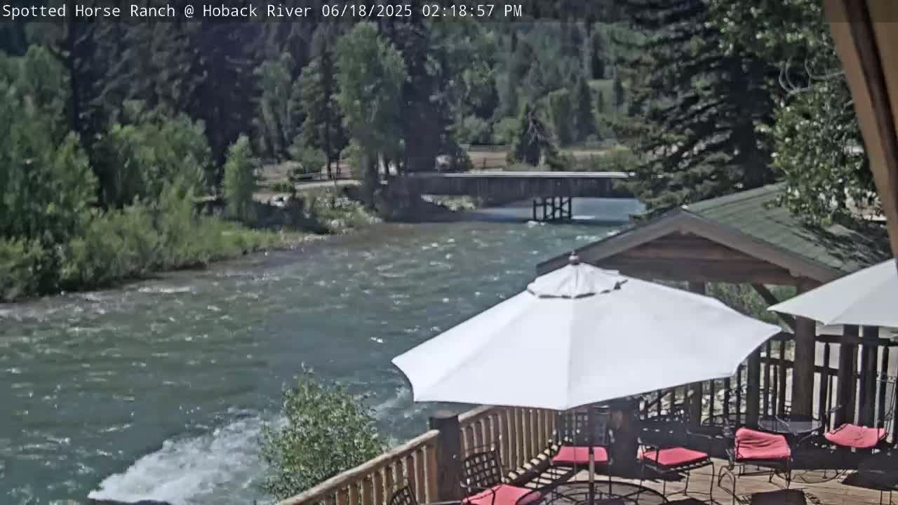 Hoback River View from Spotted Horse Ranch Live Cam - Hoback, Teton, Wyoming, USA