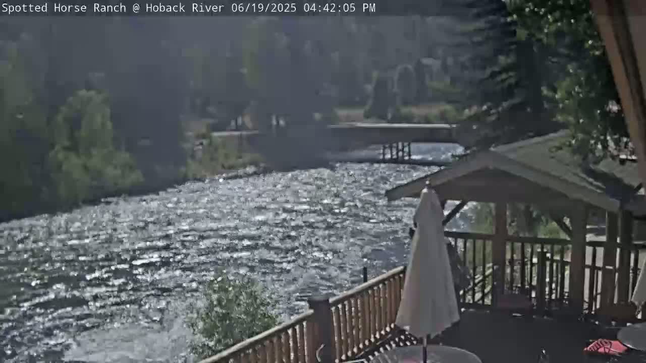 Hoback River View from Spotted Horse Ranch Live Cam - Hoback, Teton, Wyoming, USA