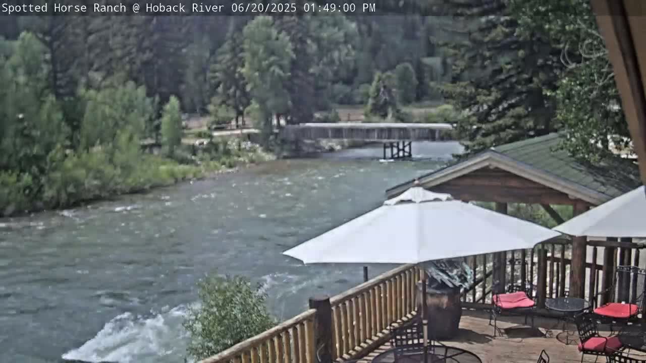 Hoback River View from Spotted Horse Ranch Live Cam - Hoback, Teton, Wyoming, USA