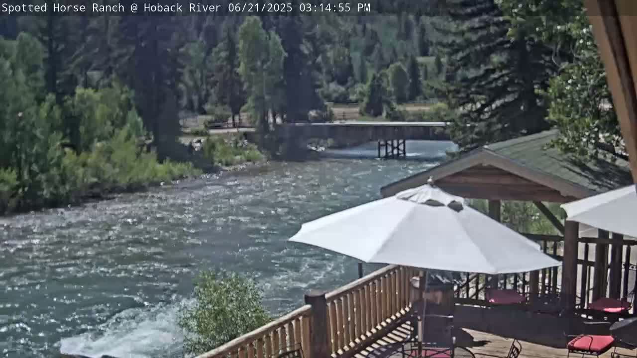 Hoback River View from Spotted Horse Ranch Live Cam - Hoback, Teton, Wyoming, USA