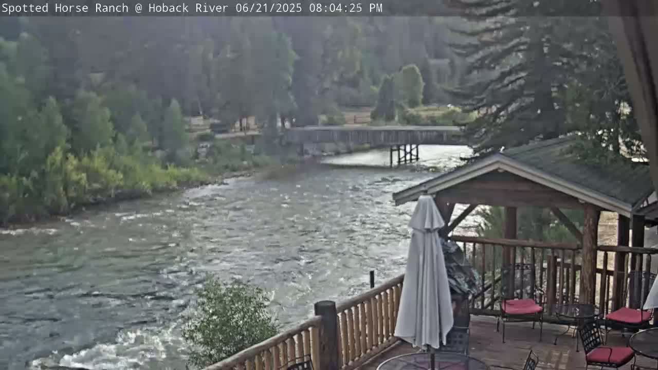 Hoback River View from Spotted Horse Ranch Live Cam - Hoback, Teton, Wyoming, USA