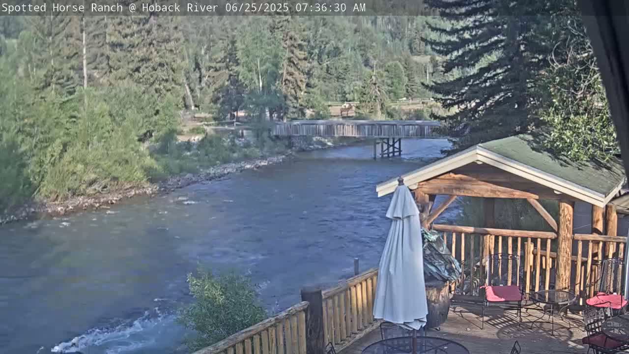 Hoback River View from Spotted Horse Ranch Live Cam - Hoback, Teton, Wyoming, USA