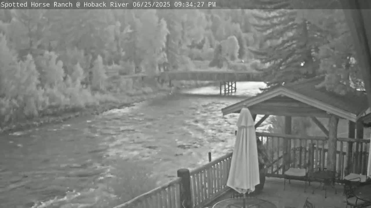 Hoback River View from Spotted Horse Ranch Live Cam - Hoback, Teton, Wyoming, USA