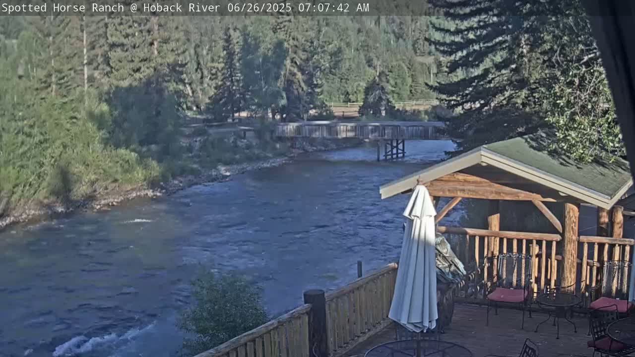 Hoback River View from Spotted Horse Ranch Live Cam - Hoback, Teton, Wyoming, USA
