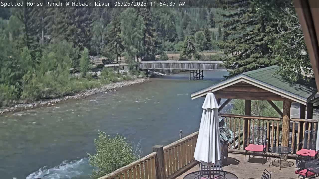 Hoback River View from Spotted Horse Ranch Live Cam - Hoback, Teton, Wyoming, USA