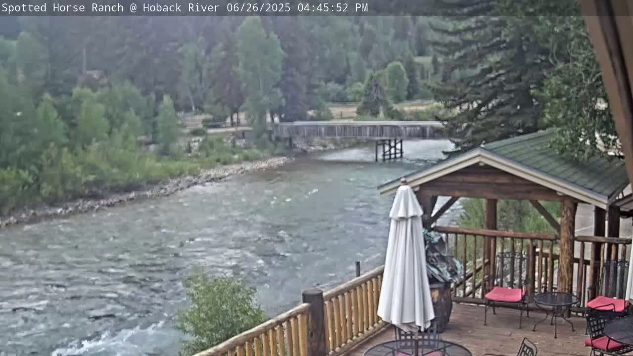 Hoback River View from Spotted Horse Ranch Live Cam - Hoback, Teton, Wyoming, USA