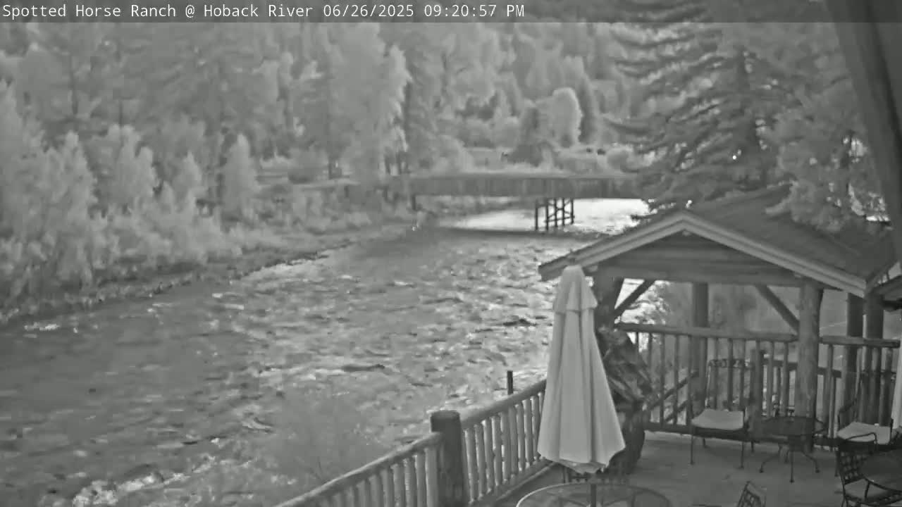 Hoback River View from Spotted Horse Ranch Live Cam - Hoback, Teton, Wyoming, USA