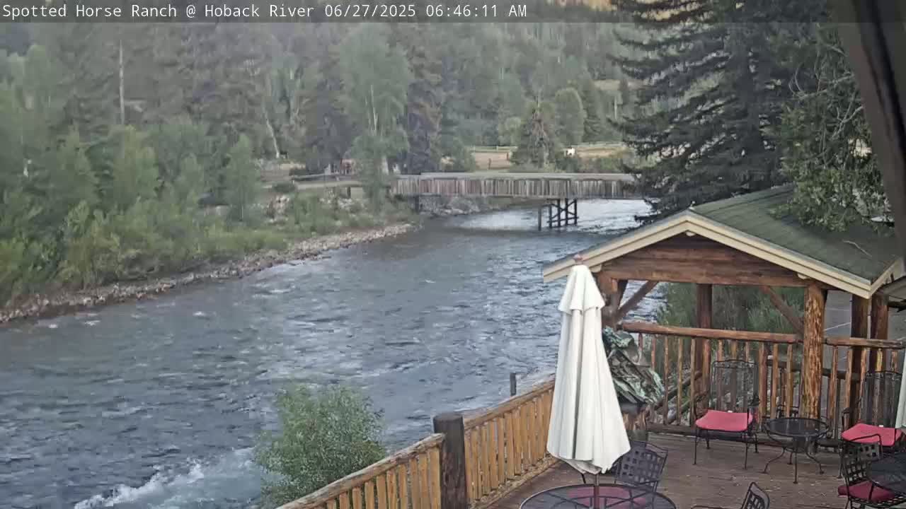 Hoback River View from Spotted Horse Ranch Live Cam - Hoback, Teton, Wyoming, USA