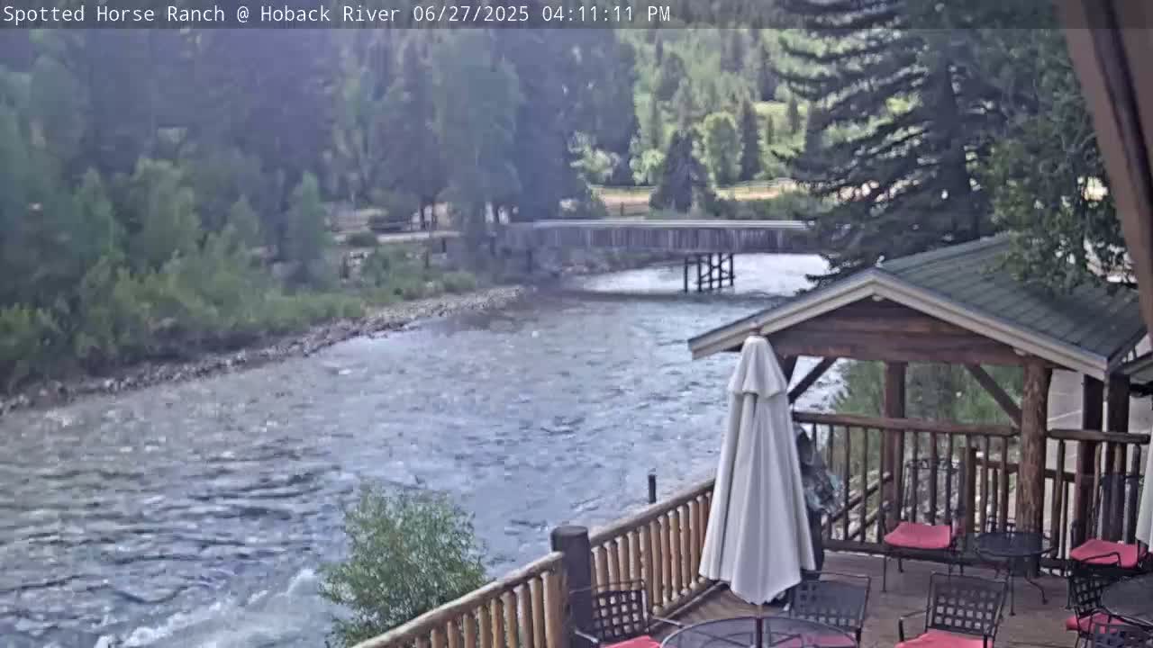 Hoback River View from Spotted Horse Ranch Live Cam - Hoback, Teton, Wyoming, USA
