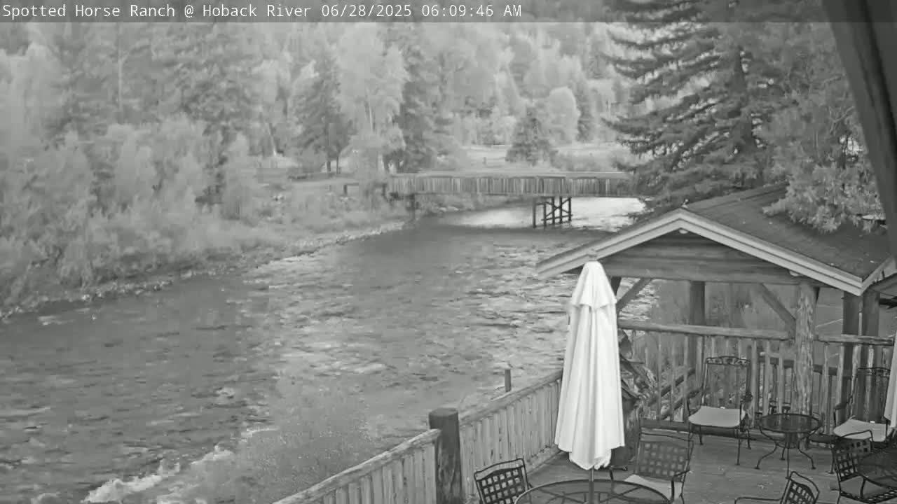 Hoback River View from Spotted Horse Ranch Live Cam - Hoback, Teton, Wyoming, USA