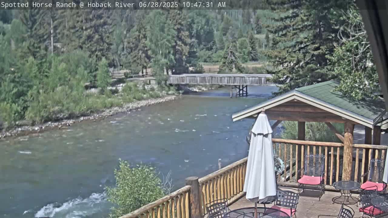 Hoback River View from Spotted Horse Ranch Live Cam - Hoback, Teton, Wyoming, USA