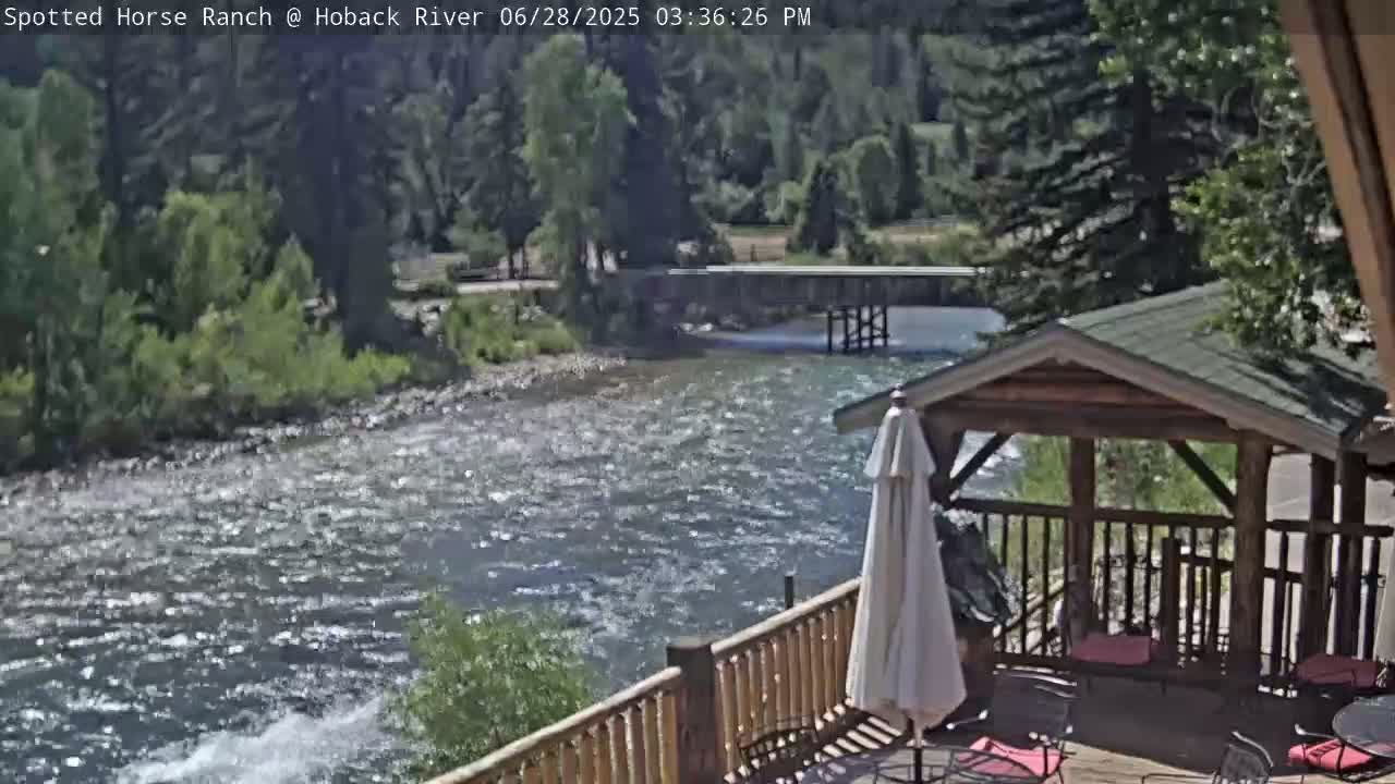 Hoback River View from Spotted Horse Ranch Live Cam - Hoback, Teton, Wyoming, USA