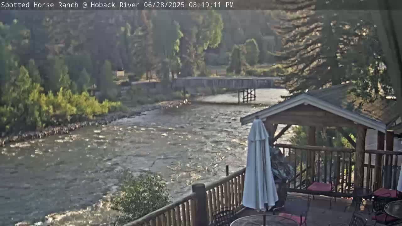 Hoback River View from Spotted Horse Ranch Live Cam - Hoback, Teton, Wyoming, USA