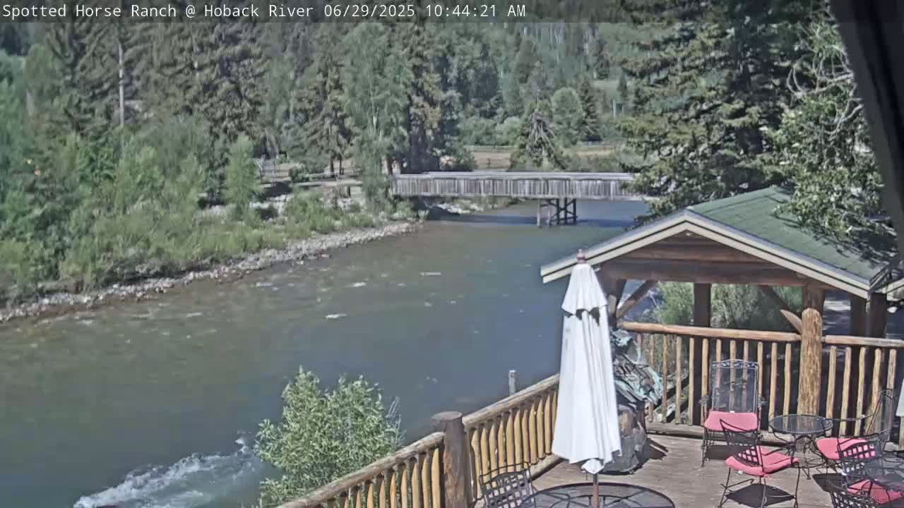 Hoback River View from Spotted Horse Ranch Live Cam - Hoback, Teton, Wyoming, USA