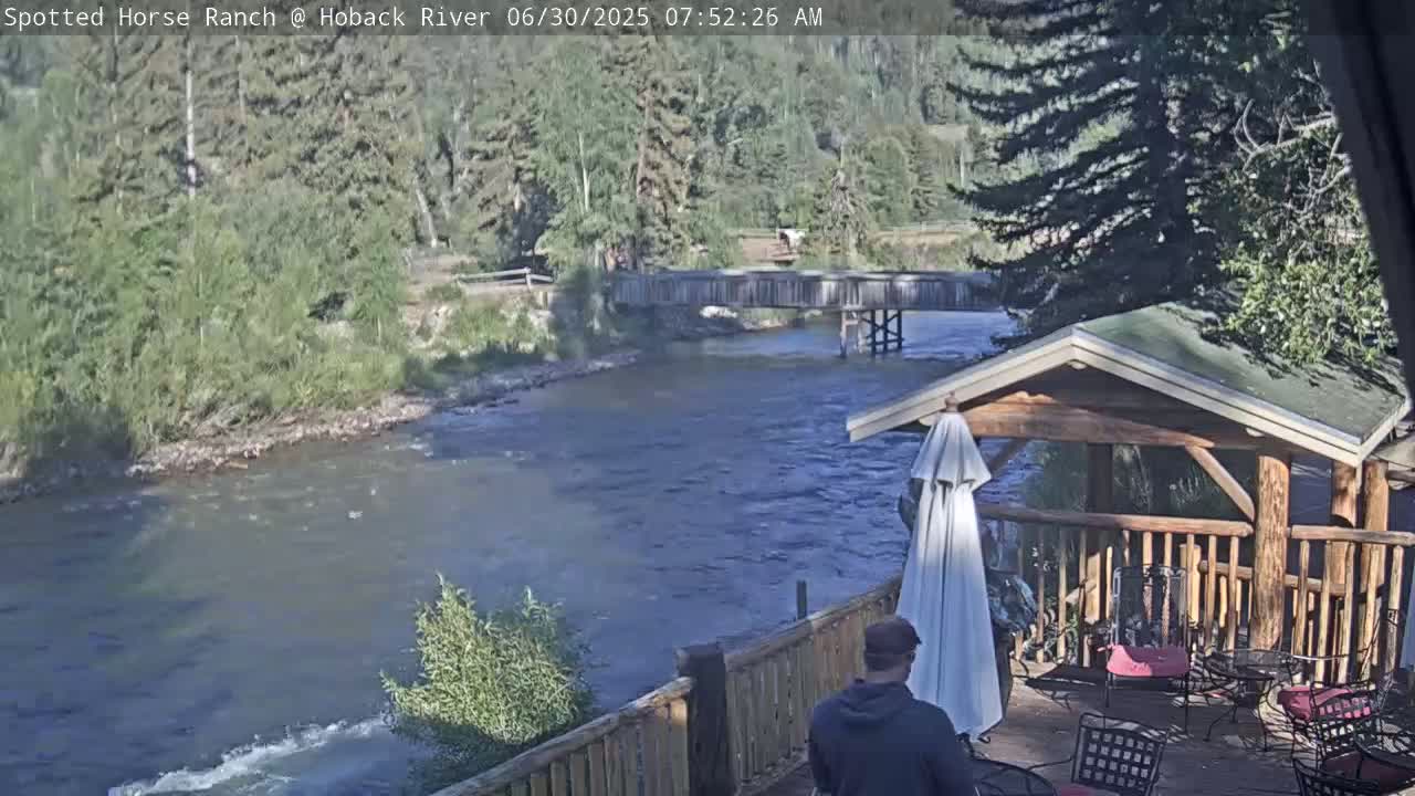 Hoback River View from Spotted Horse Ranch Live Cam - Hoback, Teton, Wyoming, USA