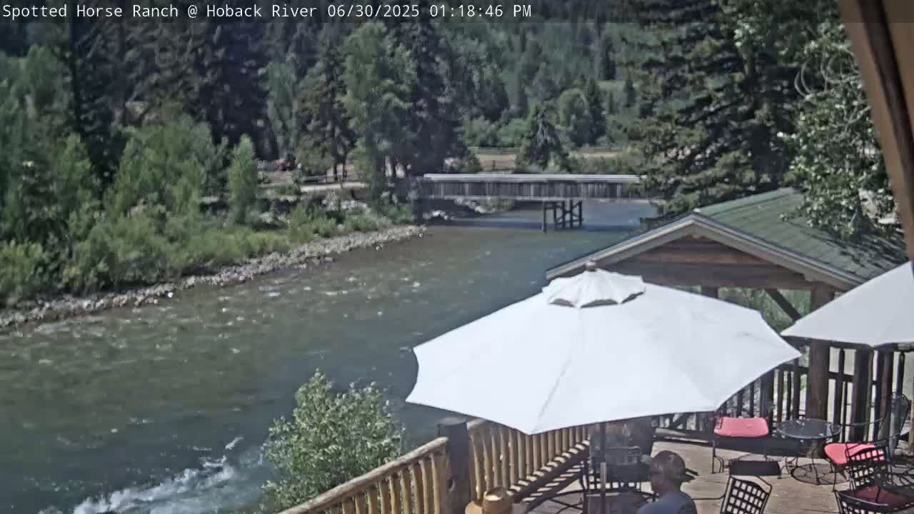 Hoback River View from Spotted Horse Ranch Live Cam - Hoback, Teton, Wyoming, USA