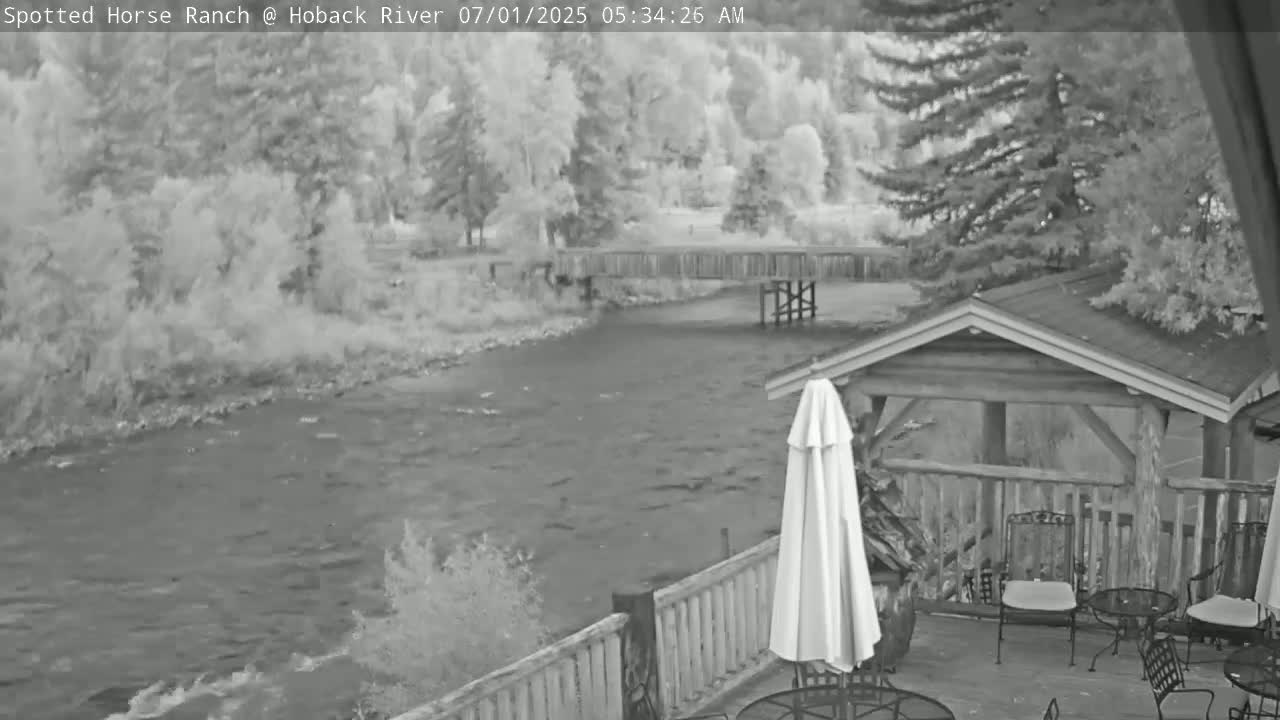 Hoback River View from Spotted Horse Ranch Live Cam - Hoback, Teton, Wyoming, USA