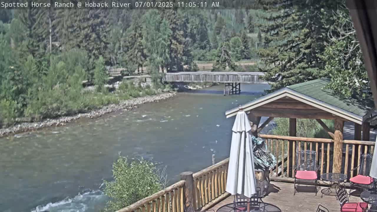 Hoback River View from Spotted Horse Ranch Live Cam - Hoback, Teton, Wyoming, USA