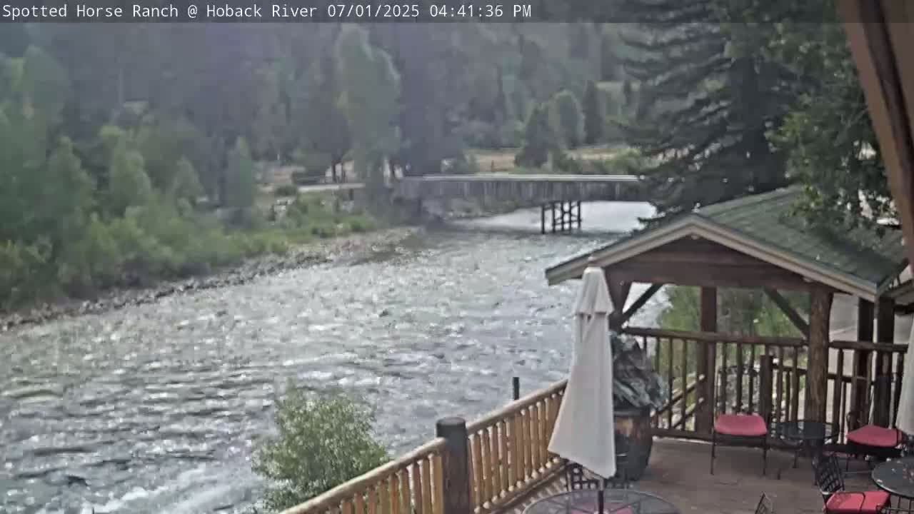 Hoback River View from Spotted Horse Ranch Live Cam - Hoback, Teton, Wyoming, USA