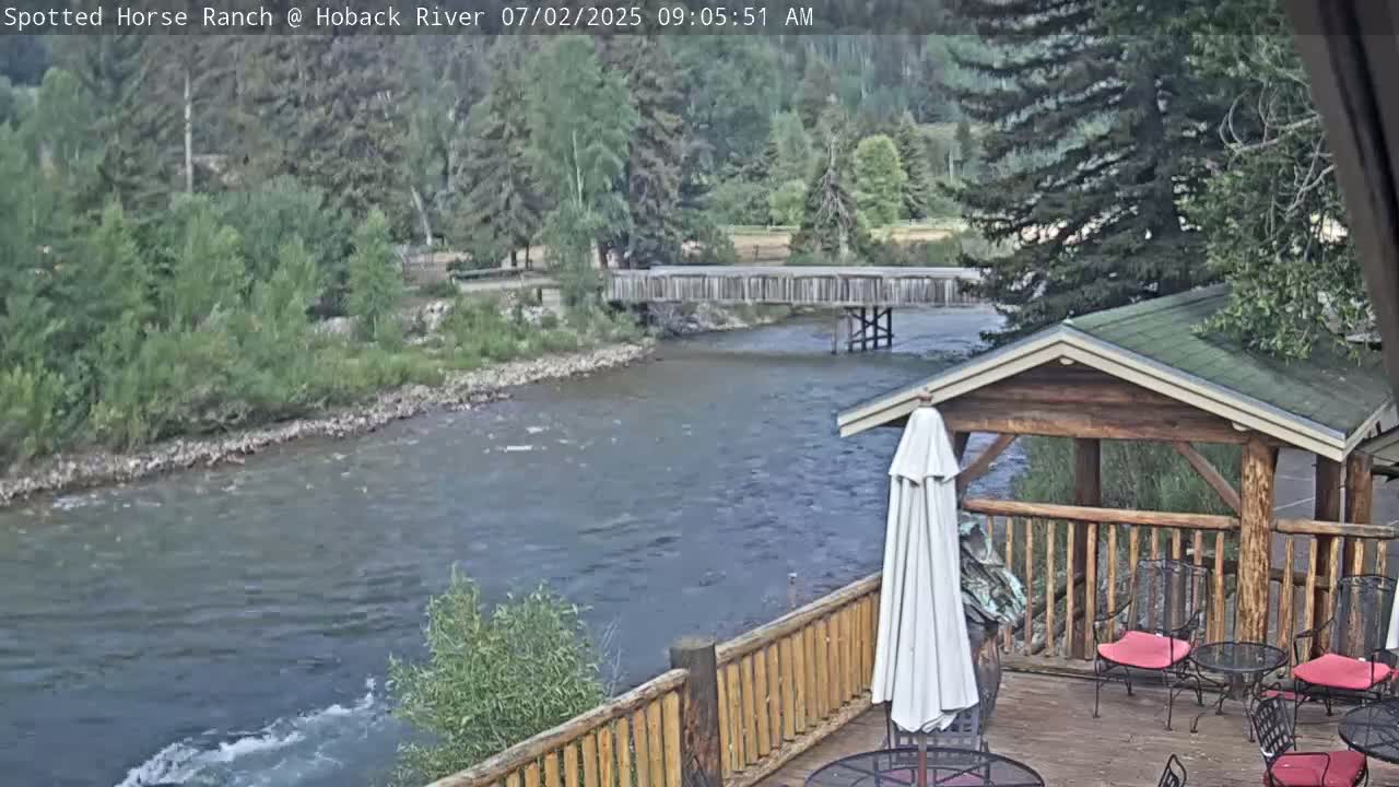 Hoback River View from Spotted Horse Ranch Live Cam - Hoback, Teton, Wyoming, USA