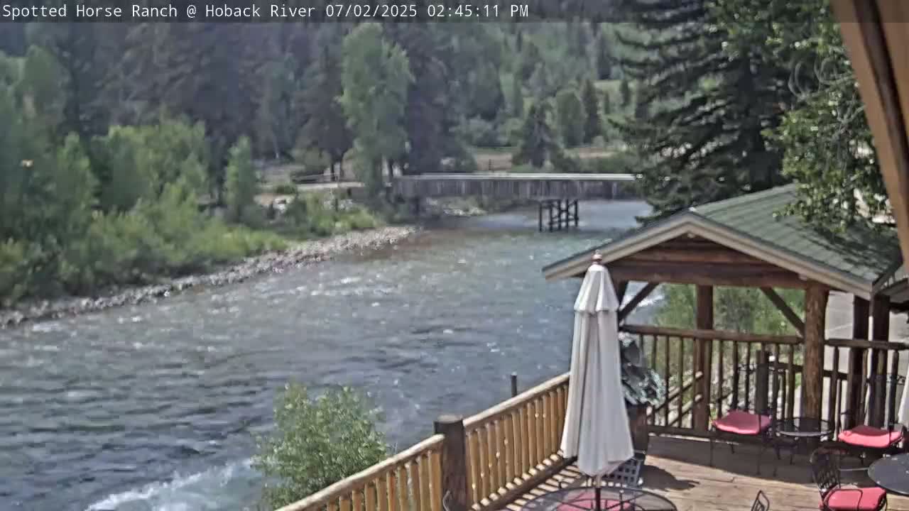 Hoback River View from Spotted Horse Ranch Live Cam - Hoback, Teton, Wyoming, USA