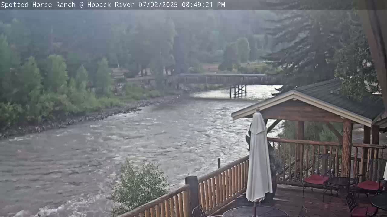 Hoback River View from Spotted Horse Ranch Live Cam - Hoback, Teton, Wyoming, USA