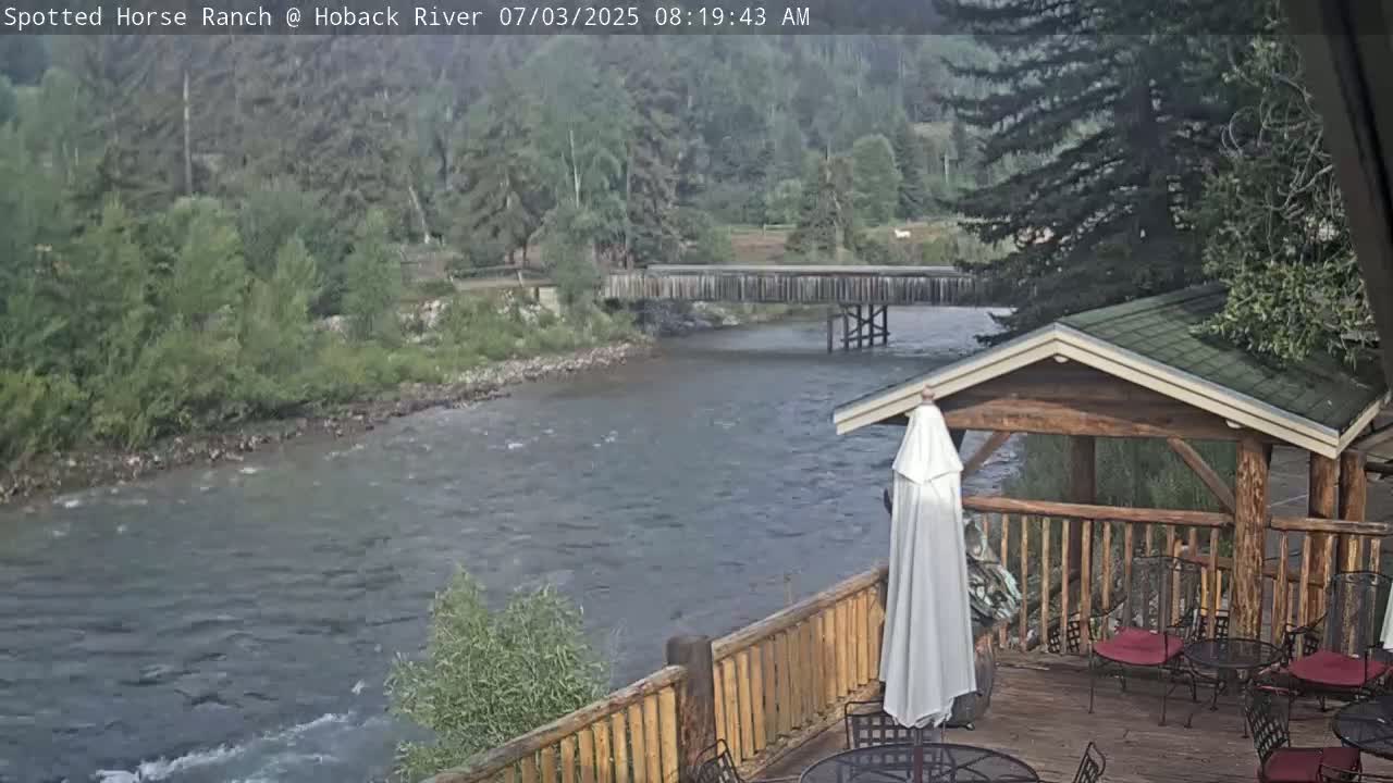 Hoback River View from Spotted Horse Ranch Live Cam - Hoback, Teton, Wyoming, USA