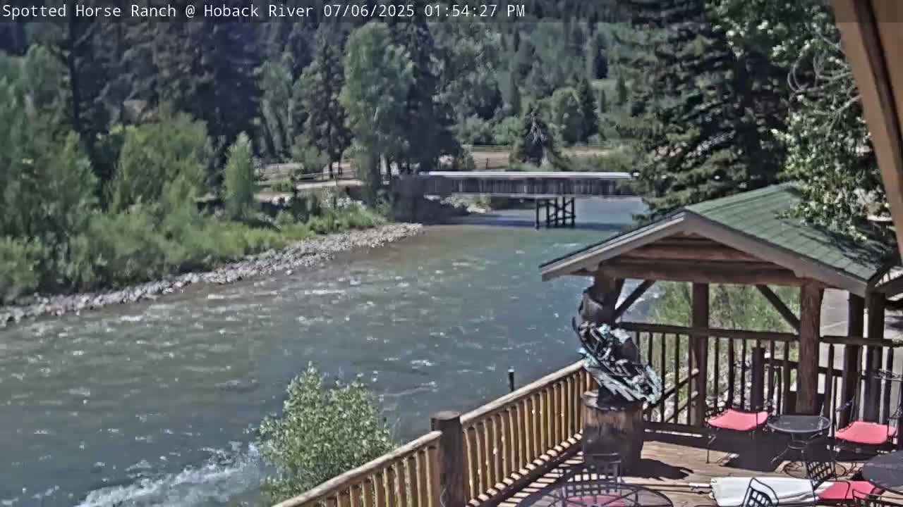 Hoback River View from Spotted Horse Ranch Live Cam - Hoback, Teton, Wyoming, USA