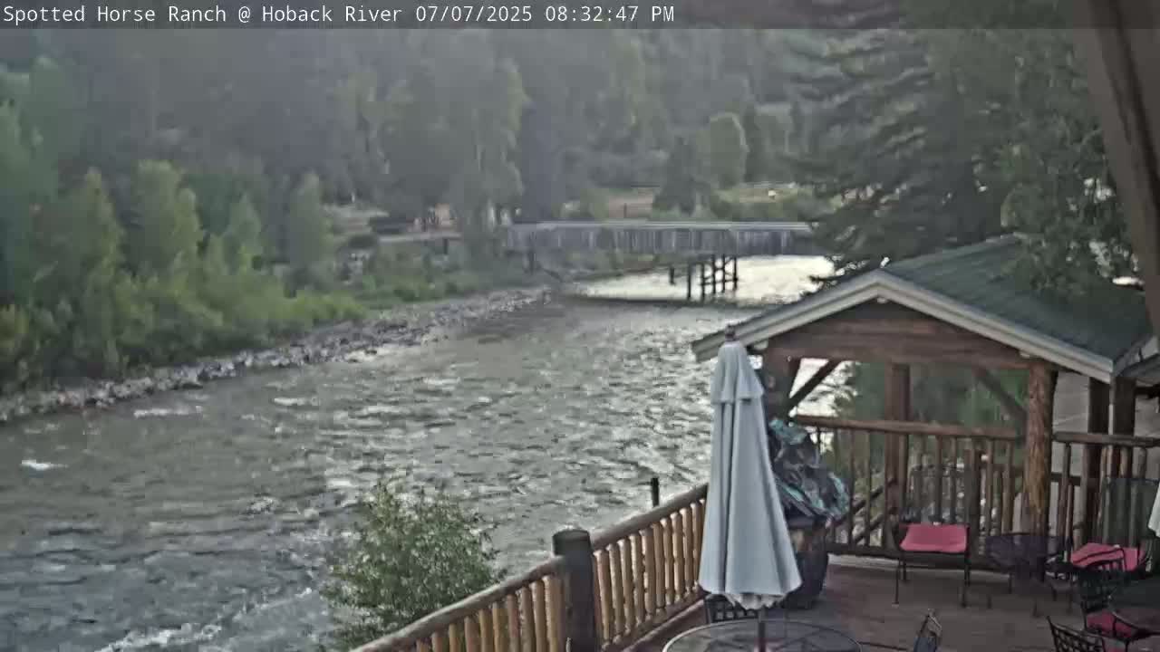Hoback River View from Spotted Horse Ranch Live Cam - Hoback, Teton, Wyoming, USA
