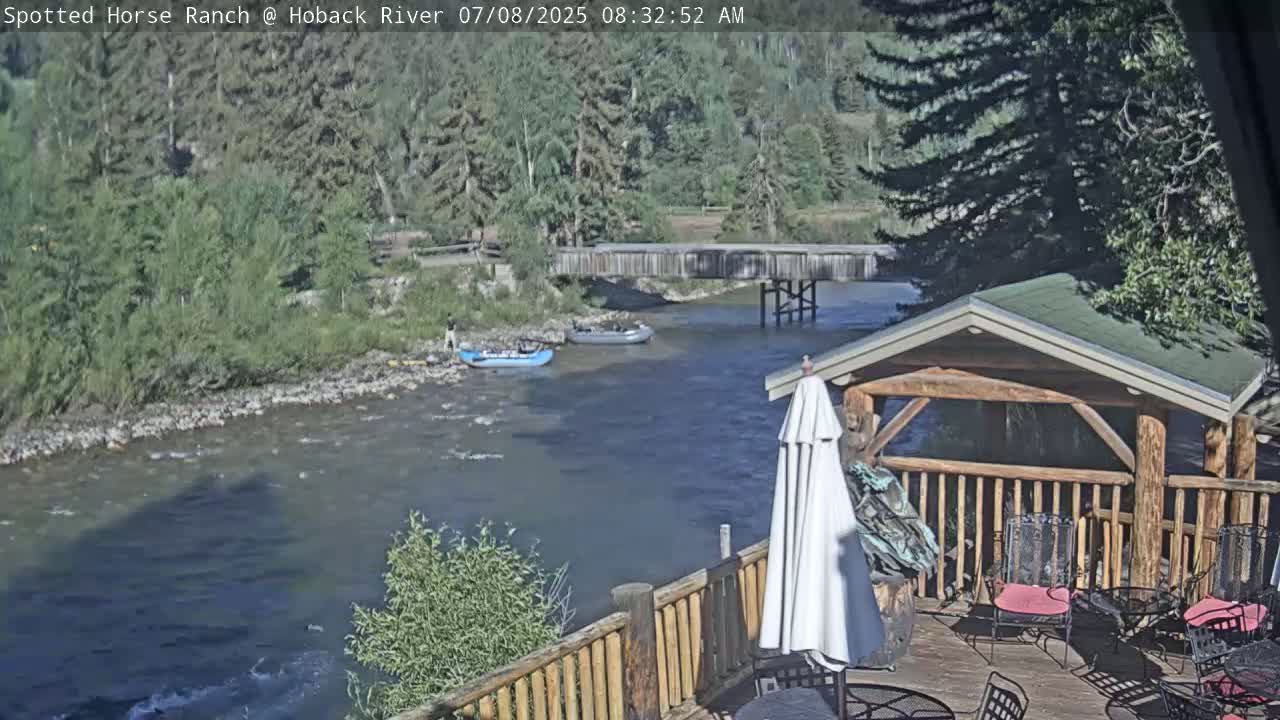 Hoback River View from Spotted Horse Ranch Live Cam - Hoback, Teton, Wyoming, USA