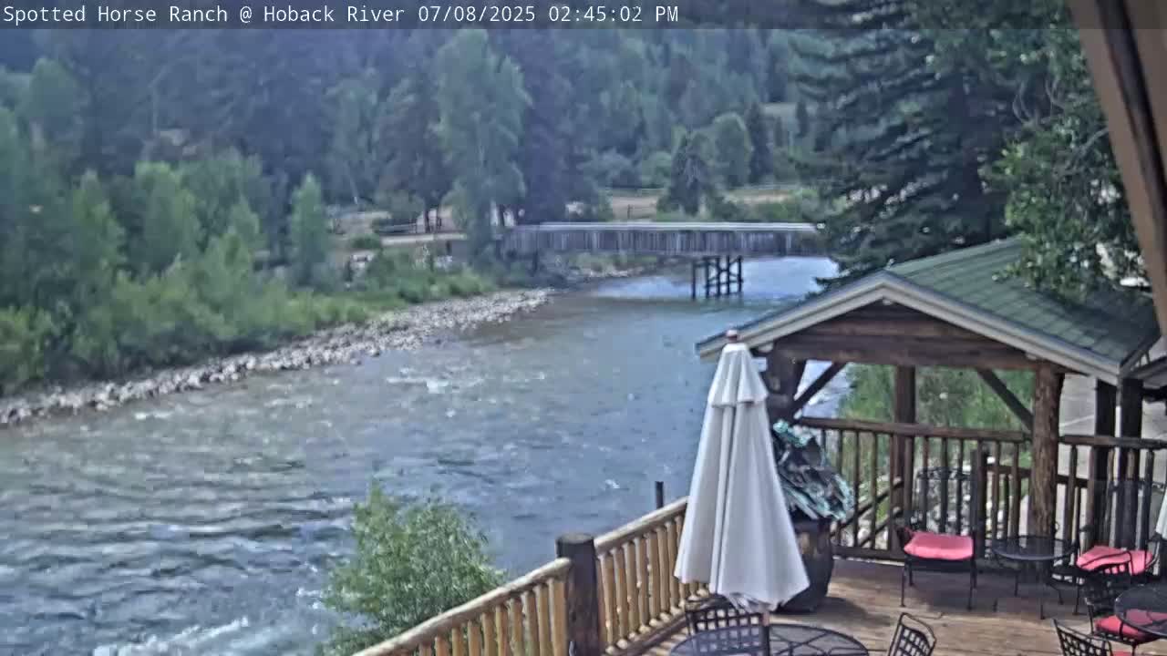 Hoback River View from Spotted Horse Ranch Live Cam - Hoback, Teton, Wyoming, USA