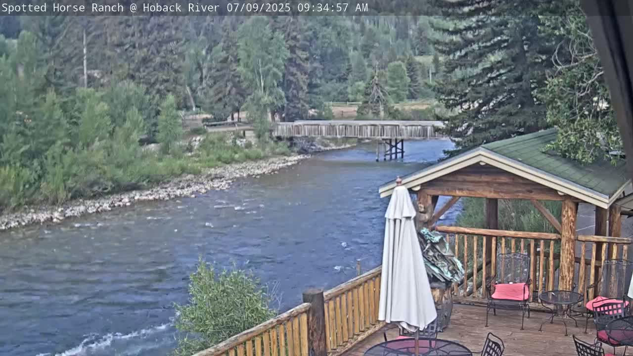 Hoback River View from Spotted Horse Ranch Live Cam - Hoback, Teton, Wyoming, USA