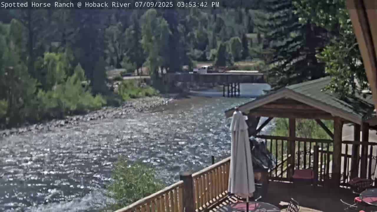 Hoback River View from Spotted Horse Ranch Live Cam - Hoback, Teton, Wyoming, USA